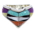 Turquoise Multicolor Genuine Sterling Silver Ring Size 6-1/4 JX37900